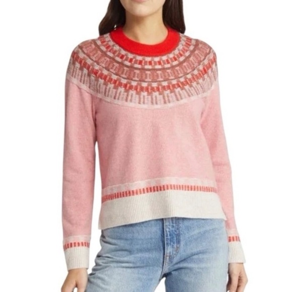 MADEWELL Mayer Fair Isle Sweater in Heather Blossom - M - Picture 2 of 13